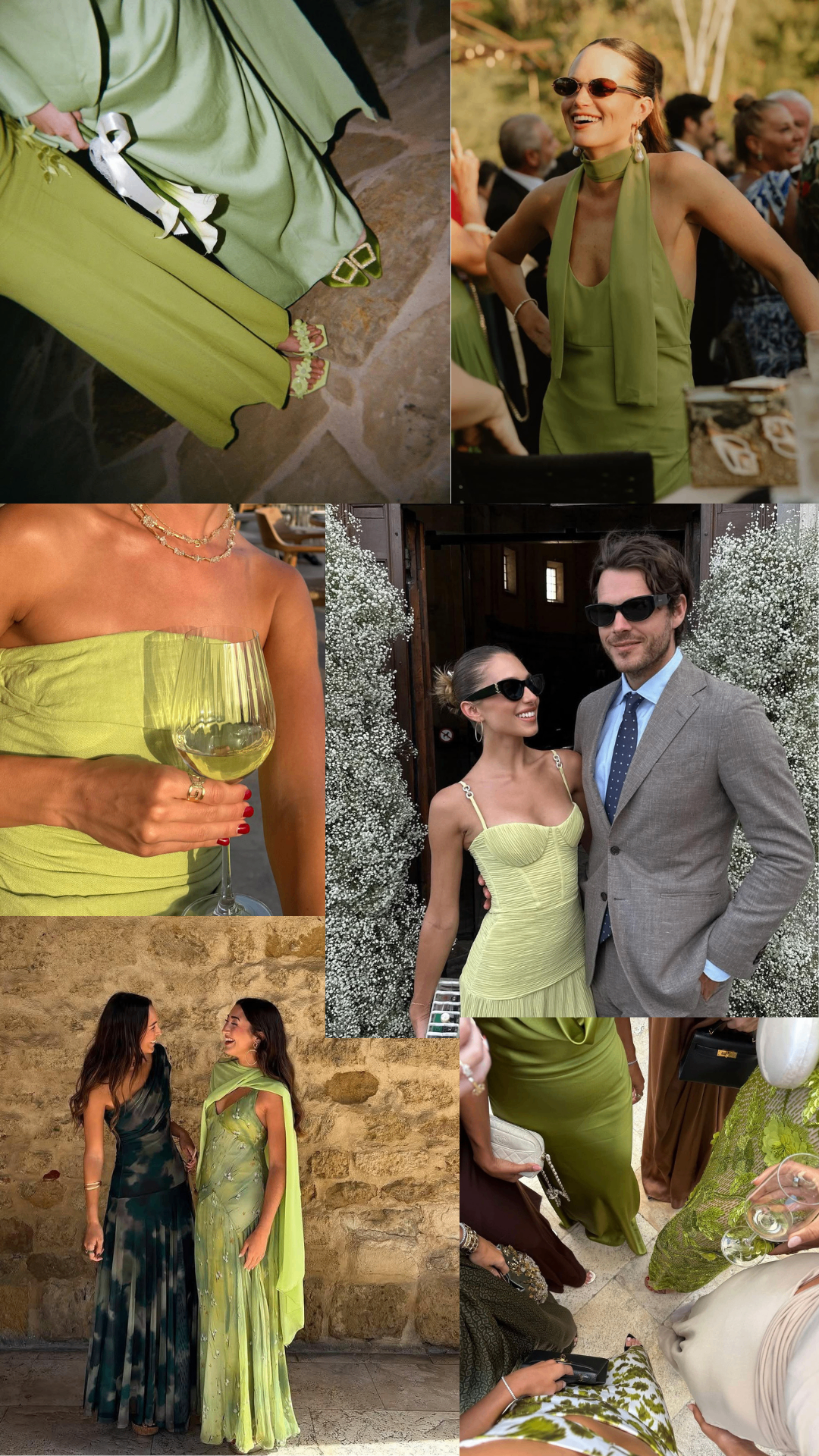 Dresscode moodboard met olijfgroene inspiratie