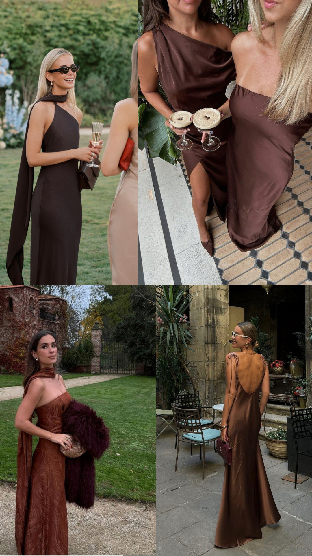 Dresscode moodboard in espresso brown tones